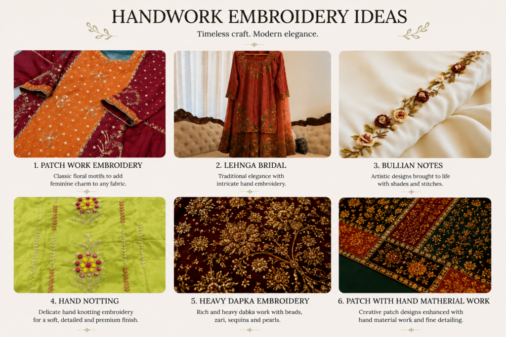 hand work embroideries